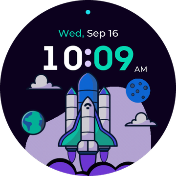 Kids watch face 1, showing 10:09